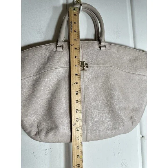 Tory Burch Purse Ivy Slouchy Satchel Bedrock Leather Expandable Bag -Miss STRAP - Picture 8 of 16